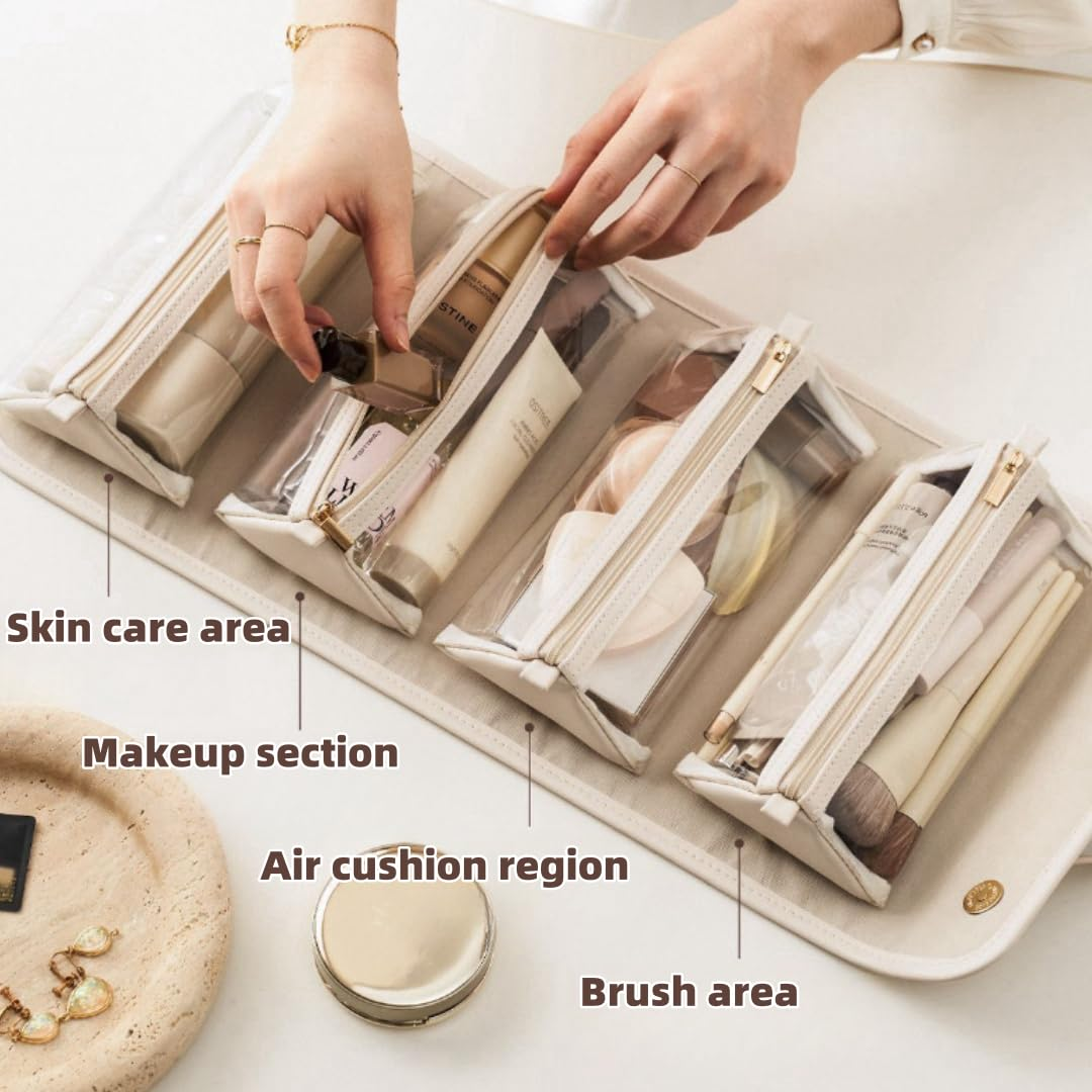Portable 4-in-1 Foldable Cosmetic Bag