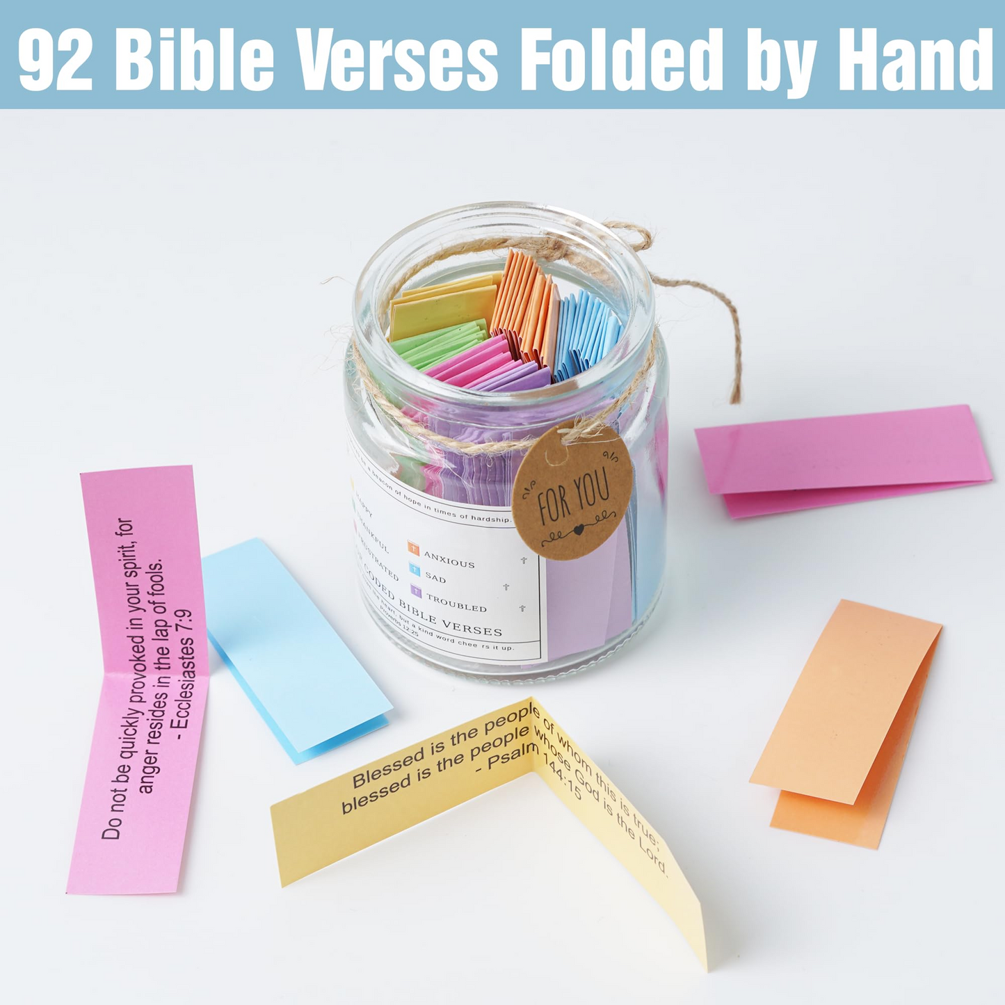 Promotion/ Bible Verse Jar - Inspirational Christian Gifts, Perfect for Birthdays, Easter, Graduation, or Keepsake for Mom & Kids