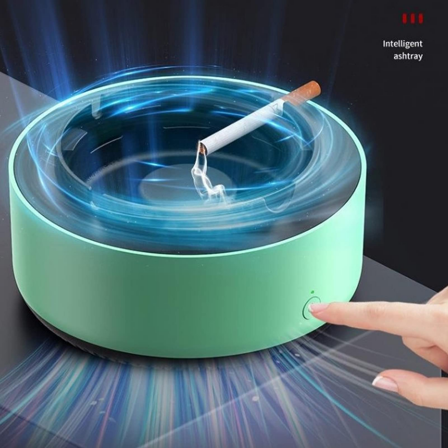 Smart Self-Extinguishing Ashtray & Air Purifier, 2-in-1 Smokeless Ashtray