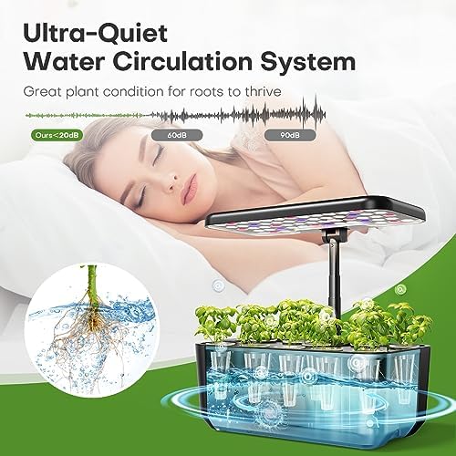 Indoor hydroponics growing system, ideal for herbs, vegetables, and lettuce
