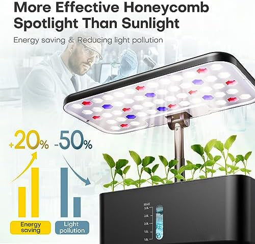 Indoor hydroponics growing system, ideal for herbs, vegetables, and lettuce