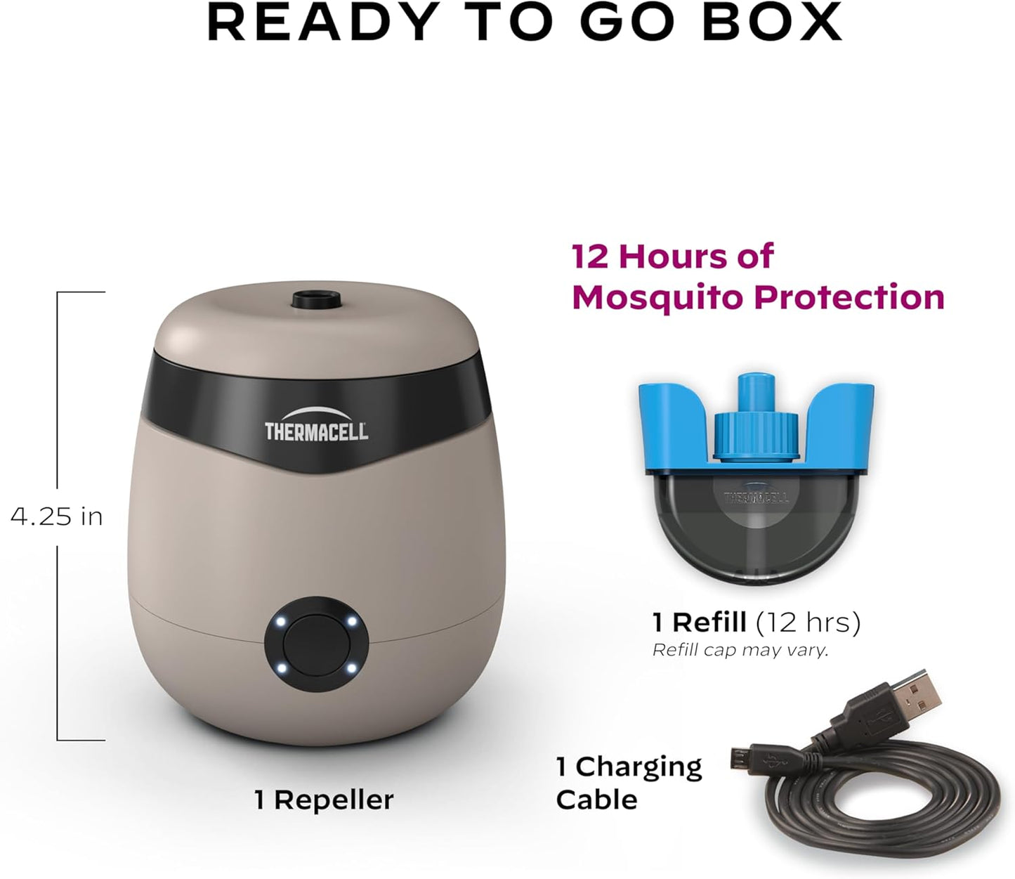 Rechargeable Mosquito Repeller with 20’ Mosquito Protection Zone; Bug Spray Alternative; Scent Free