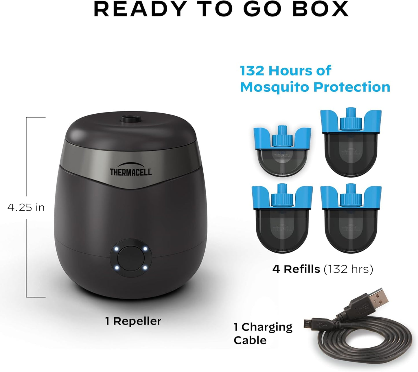 Rechargeable Mosquito Repeller with 20’ Mosquito Protection Zone; Bug Spray Alternative; Scent Free