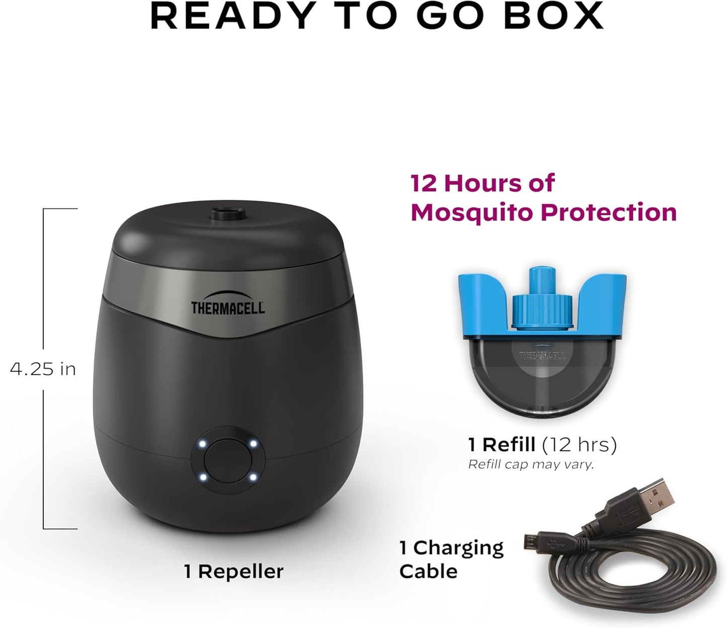 Rechargeable Mosquito Repeller with 20’ Mosquito Protection Zone; Bug Spray Alternative; Scent Free