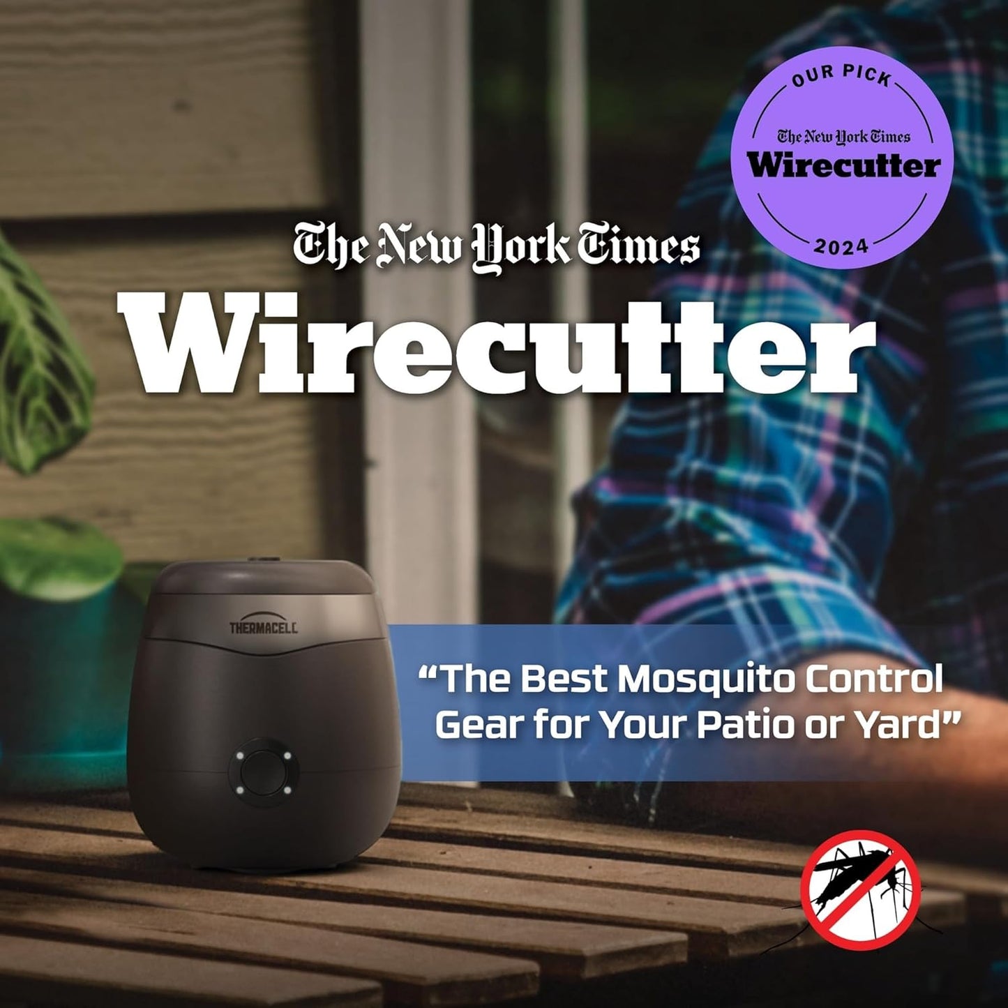 Rechargeable Mosquito Repeller with 20’ Mosquito Protection Zone; Bug Spray Alternative; Scent Free
