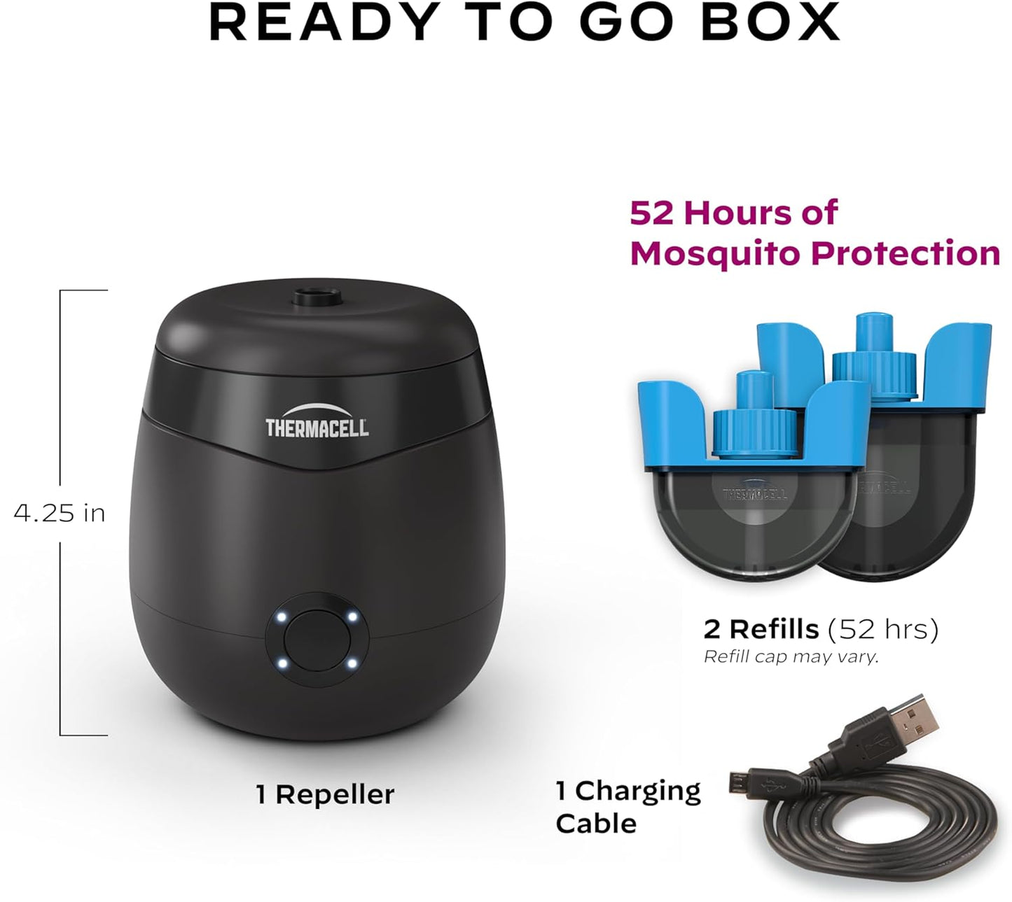 Rechargeable Mosquito Repeller with 20’ Mosquito Protection Zone; Bug Spray Alternative; Scent Free