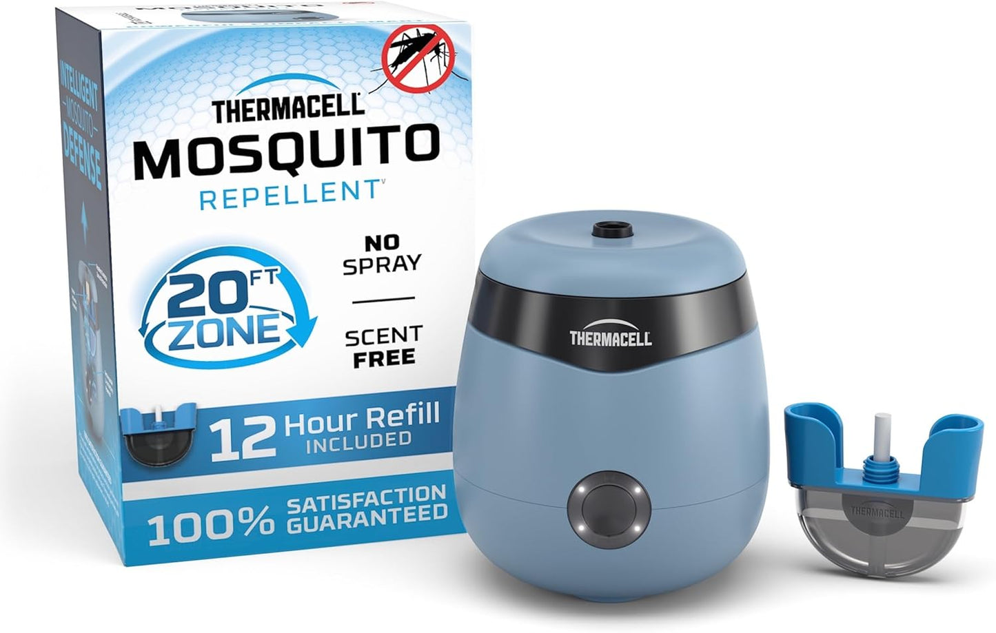 Rechargeable Mosquito Repeller with 20’ Mosquito Protection Zone; Bug Spray Alternative; Scent Free