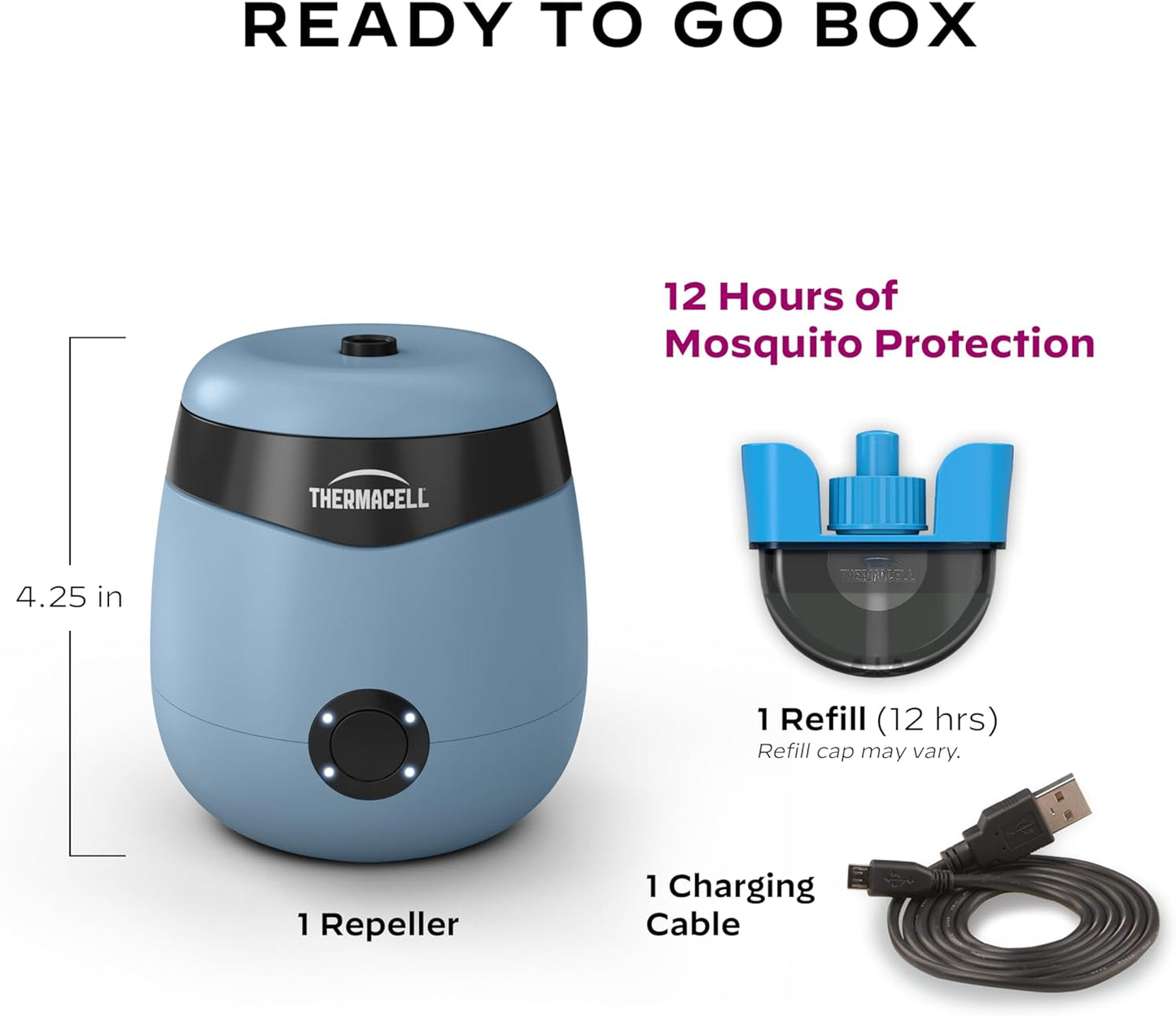Rechargeable Mosquito Repeller with 20’ Mosquito Protection Zone; Bug Spray Alternative; Scent Free