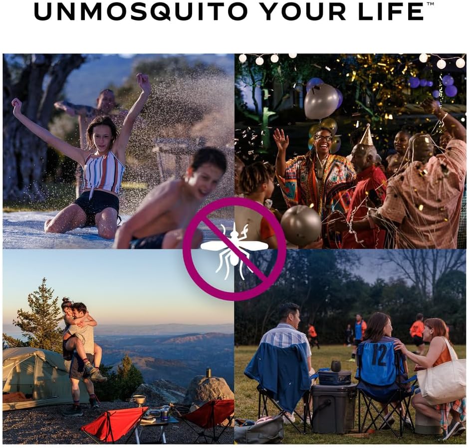 Rechargeable Mosquito Repeller with 20’ Mosquito Protection Zone; Bug Spray Alternative; Scent Free