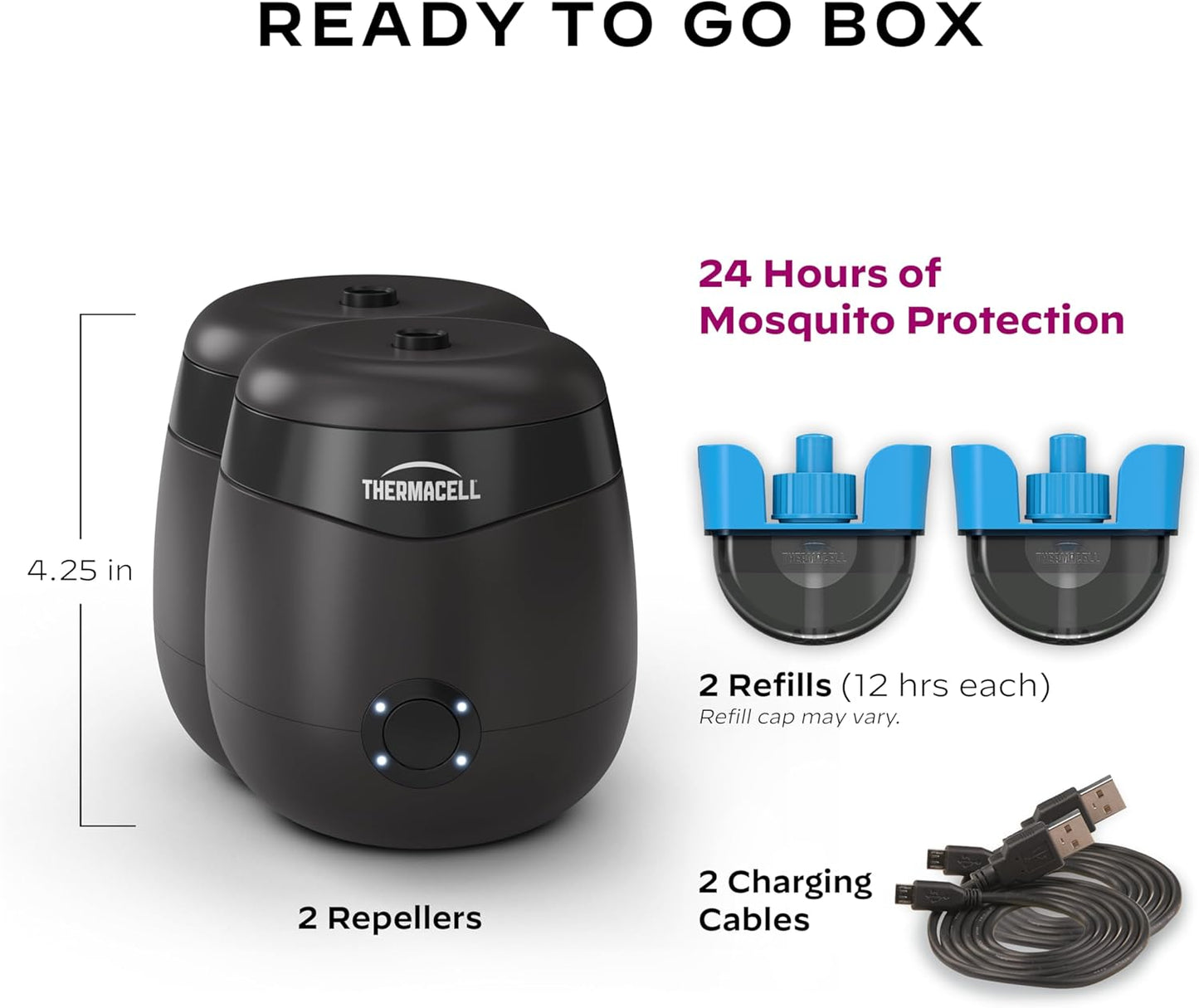 Rechargeable Mosquito Repeller with 20’ Mosquito Protection Zone; Bug Spray Alternative; Scent Free