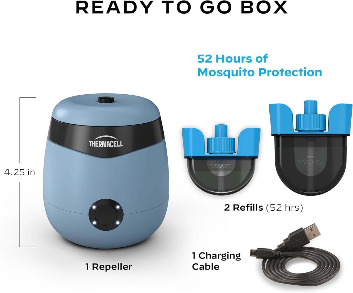Rechargeable Mosquito Repeller with 20’ Mosquito Protection Zone; Bug Spray Alternative; Scent Free
