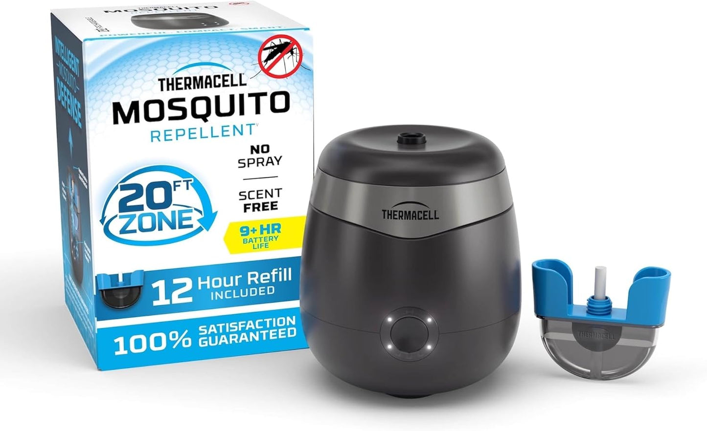 Rechargeable Mosquito Repeller with 20’ Mosquito Protection Zone; Bug Spray Alternative; Scent Free
