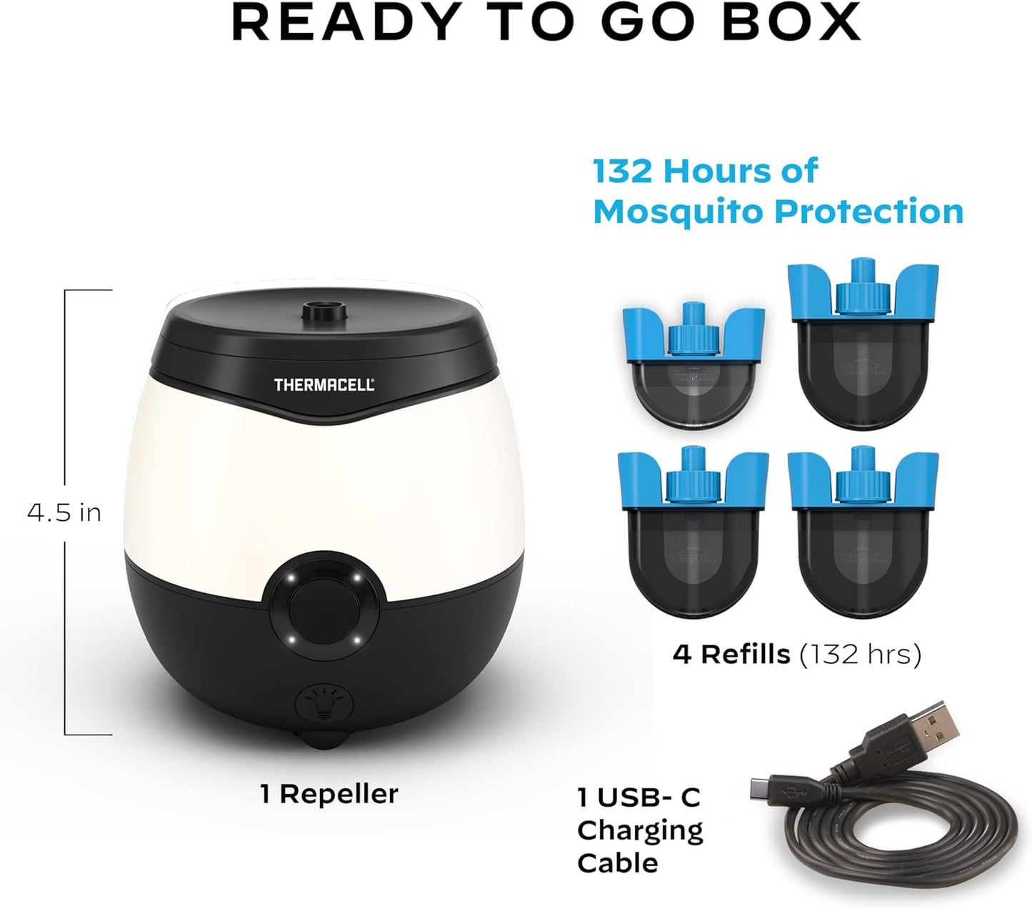Rechargeable Mosquito Repeller with 20’ Mosquito Protection Zone; Bug Spray Alternative; Scent Free