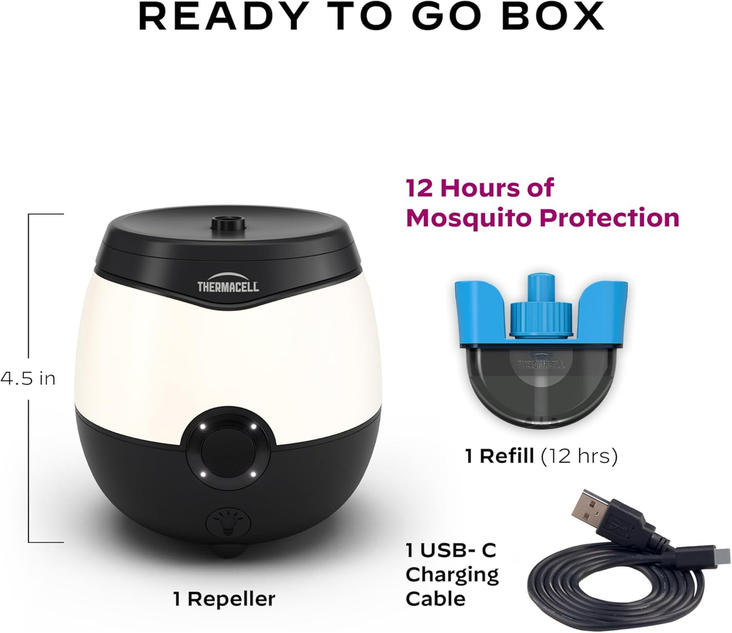 Rechargeable Mosquito Repeller with 20’ Mosquito Protection Zone; Bug Spray Alternative; Scent Free