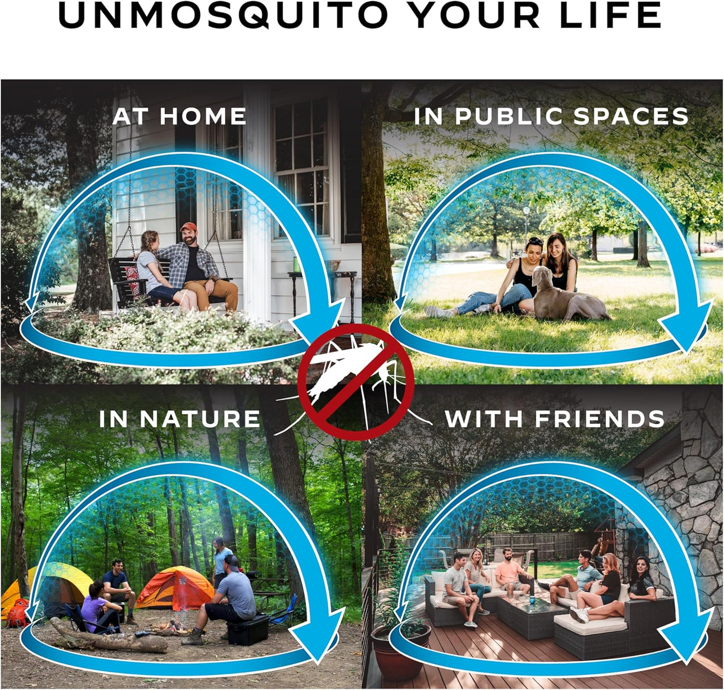 Rechargeable Mosquito Repeller with 20’ Mosquito Protection Zone; Bug Spray Alternative; Scent Free
