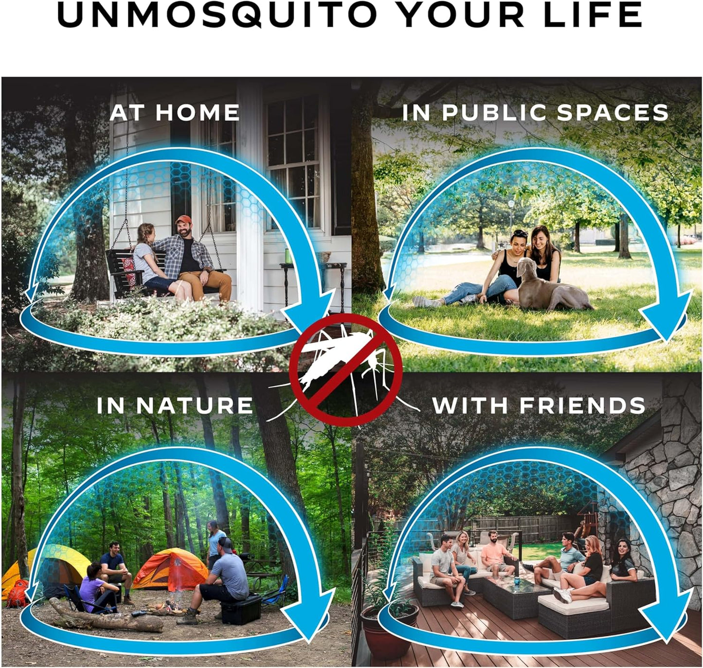 Rechargeable Mosquito Repeller with 20’ Mosquito Protection Zone; Bug Spray Alternative; Scent Free